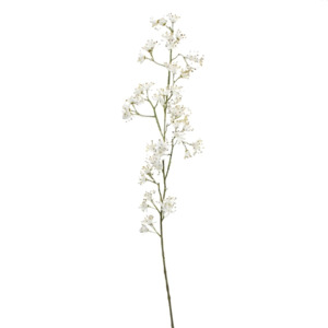 Homewares: Hawthorn Blossom Stem WHITE 1.1m