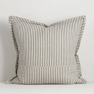 Homewares: BAYA- Rowan Striped OLIVE Cushion Cover ONLY