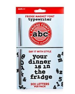 Wooden Toys: Typewriter Font Magnets