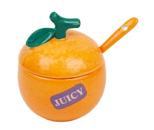 Orange Shaped Sugar Bowl