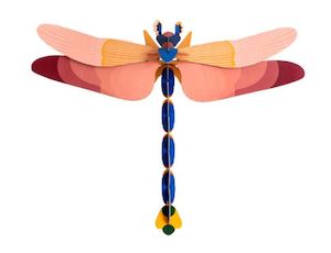 Pink Dragonfly Wall Art by Studio ROOF