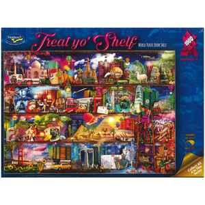 Jigsaws 1: Jigsaw Puzzle 1000Pcs - Treat Yo' Shelf - World Travel Book Shelf