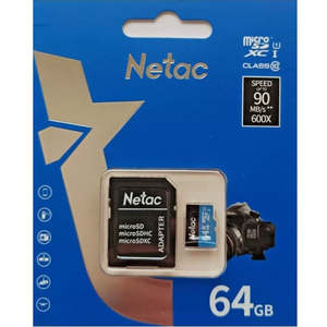 Netac P500 microSDXC UHS-I Card with Adapter 64GB