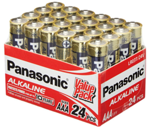 Tech 1: Panasonic AAA Alkaline Battery 24 Pack