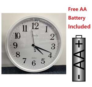 Gifts 1: 12’’ WALL CLOCK ROUND - NO Tick Tock - White