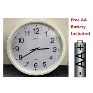 Gifts 1: 14’’ WALL CLOCK ROUND - NO Tick Tock - White