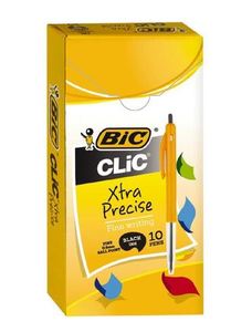 Bic Retracable Ballpoint Pen Black Fine 10/pack