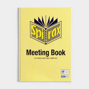 SPIRAX #565705 MEETING BOOK A4 210X297MM 140 PAGE
