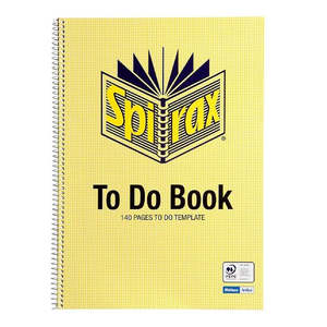 Calendars Diaries: Spirax A4 To Do Book 140 Page