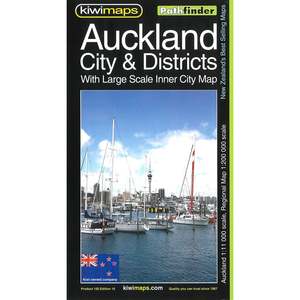 New Zealand: Kiwimaps Auckland City & Districts Road Map