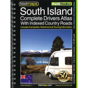 New Zealand: KiwiMaps South Island Complete Drivers Road Atlas