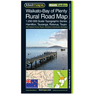 New Zealand: Waikato-Bay Of Plenty Rural Roads Topographic Map 250-4