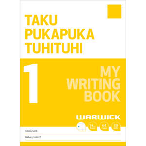 Exercise Books: Warwick Taku Pukapuka Tuhituhi - My Writing Book 1 - Large