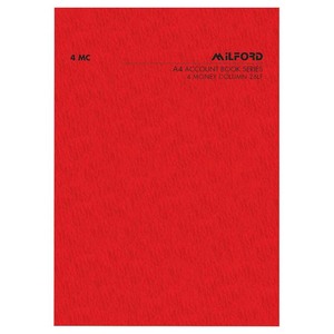 Account Books: Milford A4 4 Money Column 26 Leaf Limp Account Book
