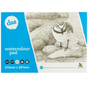 Art Pads Books: DAS W/C PAD (WRYBILL) 12sht 300gsm A4