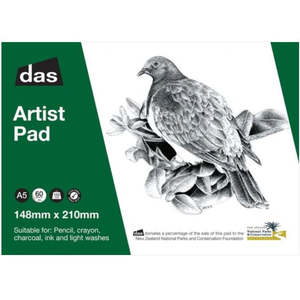 Art Pads Books: DAS ARTISTS PAD (WOODPIGEON) 60sht A5
