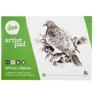 Art Pads Books: DAS ARTISTS PAD (WOODPIGEON) 60sht A3