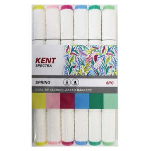 Art Writing Instruments: Kent Spectra Graphic Design Marker Sets Spring Dual Tip