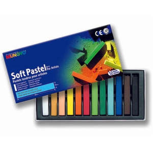 Art Writing Instruments: MUNGYO SOFT PASTEL SET 12 STICKS
