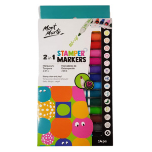 Mont Marte 2 in 1 Stamper Markers 14pc