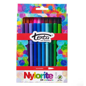 Colouring Pens Markers: Texta Coloured Nylorite Markers 24pc