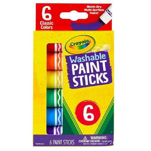 Colouring Pens Markers: Crayola Washable Paint Sticks 6 Pack