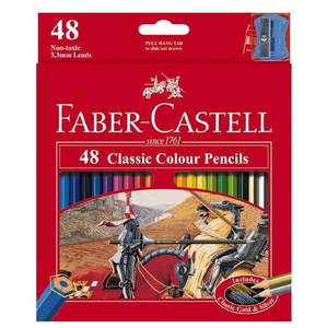 Coloured Pencils: Faber-Castell Classic Colour Pencils 48 Pack Multi-Coloured 48 Pack