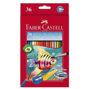 Faber-Castell Watercolour Pencils Multi-Coloured 36 Pack