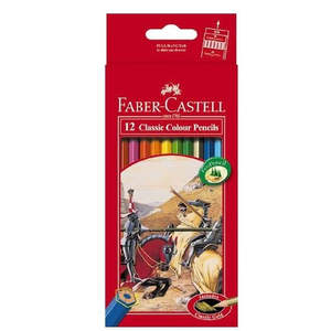 Faber-Castell Classic Colour Pencils 12 Pack Multi-Coloured 12 Pack