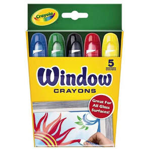 Crayons Chalk: Crayola Window Crayons 5 Pack Assorted 5 Pack