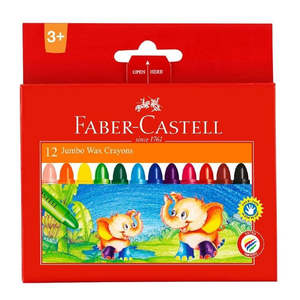 Faber-Castell Jumbo Wax Crayons 12 Pack