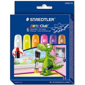 Crayons Chalk: Gel Twister Crayon Pack of 6 Pastel Effect Colours Staedtler Noris Club (Pack of 6)