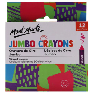 Mont Marte Jumbo Crayons 12pc