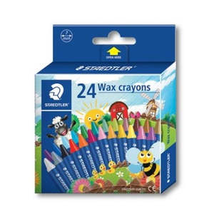 STAEDTLER WAX CRAYONS - 24 COLOURS