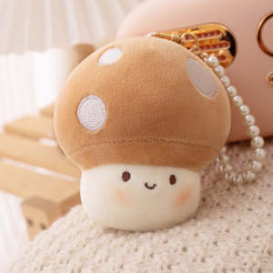 Plush: Brown Mushroom Keychain / Keyring