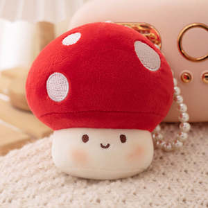 Plush: Red Mushroom Keychain / Keyring
