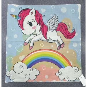 Cushion Cover Unicorn / Rainbow