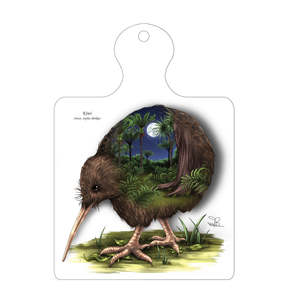 Sophie Blokker Ceramic Trivet / Wall hanging with Cork Backing - Kiwi