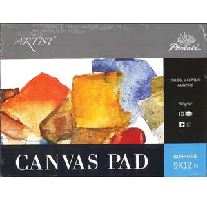 Canvas: Phoenix Artist Canvas Pad 9x12in