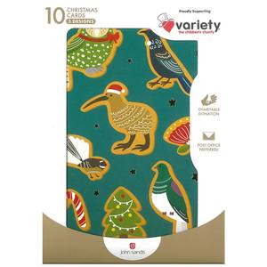 Xmas Boxed Cards - 10 Cards, 2 designs