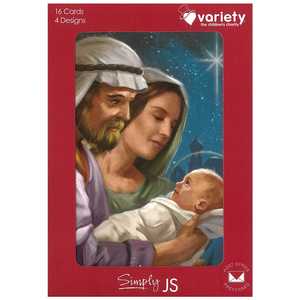 Xmas: Xmas Boxed Cards - 16 cards, 4 designs