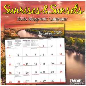 2026 Magnetic Wall Calendar - Sunrises & Sunsets