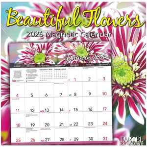2026 Magnetic Wall Calendar - Beautiful Flowers