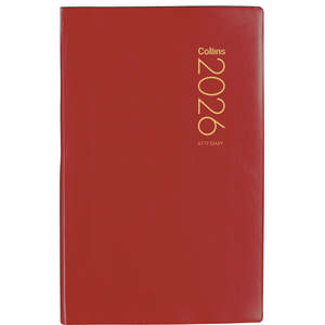 2026 Colins A71P Pocket Diary Day Per Page - Red