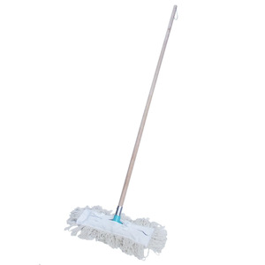 Superior Iron Wood Cotton Loop Dust Mop Complete - Blue - NA1277CB Brownbrush