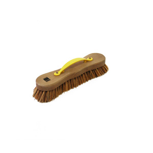 Superior Iron Wood Handle Scrub - Wood Stock Fibre Fill - Yellow - NA1271Y Brownbrush