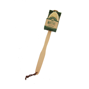 Native Long Handle Body Brush - NA726 Brownbrush