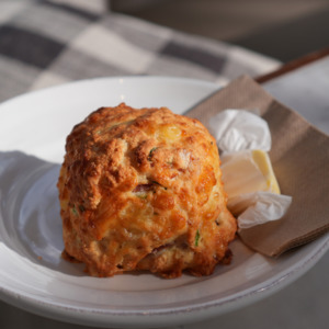 The Breakfast Menu: Cheese, Chive & Bacon Scones