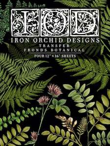 FRONDS BOTANICAL IOD TRANSFER PAD - FOUR 12X16" SHEETS