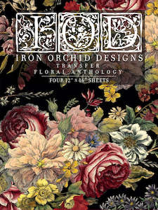 FLORAL ANTHOLOGY IOD TRANSFER PAD - FOUR 12X16" SHEETS